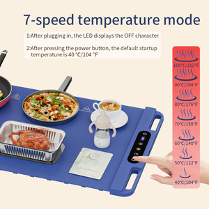 Eetkamer Keuken Snelle Verwarming Draagbare Opvouwbare Siliconen Bord Tafelmat Houdt Eten Warm Mat Elektrische Verwarmingsplaat - Product Image 1