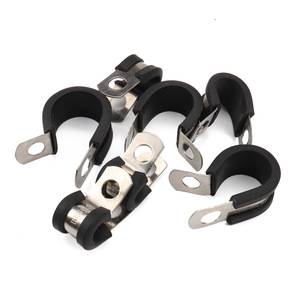 Abrazadera de tubo de acero inoxidable de 16 mm, abrazaderas individuales para tubos para la industria general - Product Image 2