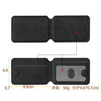 Portefeuille PU 4 porte-cartes sac de carte magnétique, portefeuille de mode magnétique pour iPhone 17 16 15 14,13 12 accessoire