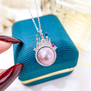 อุปกรณ์ทำเครื่องประดับเงินแท้ S925 สำหรับไข่มุกขนาด 10-11 มม. รุ่น 30659 จี้มงกุฎสำหรับสร้อยคอ จี้มงกุฎเปล่าสำหรับสร้อยคอ ไข่มุกขนาด 10-11 มม. สำหรับงาน DIY แฟชั่น - Product Image 3