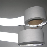 Bande réfléchissante fluorescente argentée brillante Aoke 5CM, lavable 50 fois, indéchirable, autocollant de signalisation pour vêtements de travail, points blancs