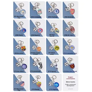 พวงกุญแจอะคริลิคตราสโมสรฟุตบอล ดีไซน์เรียบง่ายทันสมัย ของขวัญมิลาน จี้ห้อยกระเป๋า แมนเชสเตอร์ซิตี้ สำหรับเชลซี รถยนต์ - Product Image 3