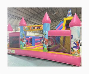 Gonfiabile a Tema <span class=keywords><strong>Paperino</strong></span> con Scivolo, Parco Giochi Gonfiabile Commerciale Combinato - Product Image 1