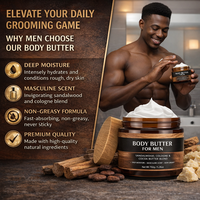 Beurre corporel pour homme en marque propre |   Crème pour le corps au beurre de cacao |   Parfum Cologne, Formule Hydratante Intense