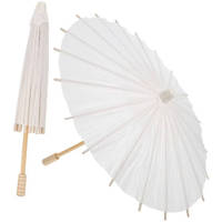 Décoration et fournitures de mariage, vente en gros, artisanat chinois DIY, parapluie en papier blanc à long manche, accessoire de photographie de mariage, décoration de fête, parasol peint