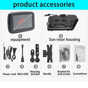 Pantalla LCD portátil para motocicleta con pantalla táctil de 5 pulgadas, monitor impermeable IPX7 para Apple Carplay inalámbrico, Moto Android Auto GPS - Product Image 2