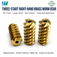 Réducteur de transmission à vis sans fin en laiton, à usage droitier, à entrée multiple, usiné CNC, à alésage creux, à engrenage plat, pièces de moteur, sur mesure OEM