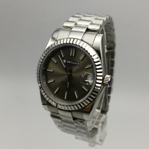 Reloj Mecánico Automático de Acero Inoxidable para Hombre, Diseño NH35, Resistente al Agua, con Indicadores, Esfera Informal y Moderna - Product Image 2