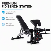 Banc de musculation multifonctionnel réglable, chaise de pasteur, équipement d'exercice pour hommes, banc pour sit-ups et press de poitrine