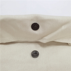 CH Organic Travel Makeup Pouch Natural Cotton Muslin <b>Envelope</b> Dust Bag With Magnet Button Closed Cloth <b>Gift</b> Packing Bag Custom - Product Image 4