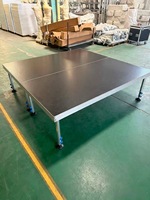 Tentcho Plateformes de Scène en Aluminium, Scène Mobile pour Événements Extérieurs, Concerts, Mariages, Scène Portable avec Treillis Musical, Charge 200kg, Fixation par Vis