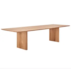 आधुनिक विशेष लकड़ी खाने की मेज ठोस लकड़ी प्राकृतिक समकालीन आधुनिक खाने की मेज डिजाइन लोकप्रिय आयत खाने की मेज
