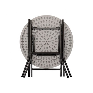 60Cm HDPE Plastic Outdoor <b>Folding</b> Round <b>Tables</b> White Foldable Mini Bar <b>Dining</b> <b>Table</b> Plastic <b>Table</b> Chair 60cm HDPE Plastic Outdoo - Product Image 2