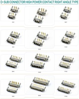 Conector hembra 3W3 de ángulo recto, conector hembra R/A DIP tipo 3W3 para PCB, conector 3W3