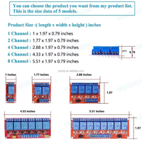 Nouveau module relais 1, 2, 4, 8 canaux 5V 12V 24V avec optocoupleur rouge isolé et déclenchement par niveau haut/bas