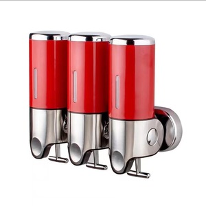 <b>Wall</b> <b>Mounted</b> Bathroom <b>Shampoo</b> <b>Dispenser</b> Double Liquid Soap <b>Dispenser</b> Holder Soap Head <b>Shower</b> Liquid <b>Dispenser</b> Container - Product Image 3