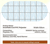 Toile en polyester imprimée numériquement à motif quadrillé, laminée PVC, imperméable, anti-moisissure, résistante aux déchirures pour tapis de glace, bodyboard, bouée de natation, housse de voiture