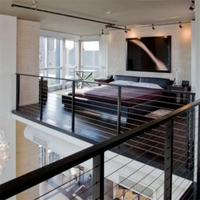 Inoxydable rampe d'escalier avec câble balustrade