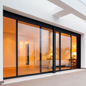 AS2047 Véranda à double vitrage Portes coulissantes en aluminium Fenêtres extérieures en aluminium avec verre Conception empilable à la française - Product Image 2