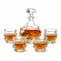 Set de Regalo de Piedras de Whisky para Hombre, Caja de Cristal Única con 8 Piedras de Granito para Enfriar Whisky, Vaso de Chupito