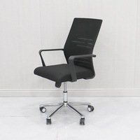 Chaise de conférence moderne en tissu maillé pour bureau, chaise de direction avec accoudoirs fixes, personnalisation d'usine, vente en gros