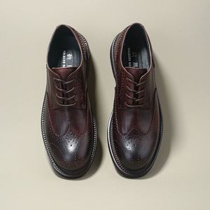 Zapatos de Cuero Formales y Casuales de Alta Gama para Hombre, con Cordones, Diseño Brogue, Aumentan la Estatura, Impermeables, de Piel Vacuna - Product Image 4