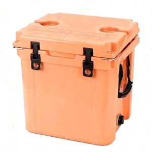 Offre Spéciale Nouveau Design Conteneur Isotherme Rotomoulé <span class=keywords><strong>en</strong></span> Plastique 33QT Double Compartiment Portable pour Glace Sèche et Livraison Alimentaire - Product Image 4