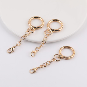Spring Ring Chain Keychain Metal Plated DIY <b>Bag</b> Accessories Round Open Ring Jewelry Findings - Product Image 1