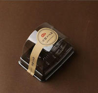 Boîte à gâteau jetable en PET écologique à peau de tigre, anti-buée, personnalisable, pour salades, hamburgers et autres aliments