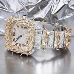 Reloj Mecánico de Lujo para Hombre, Estilo Hip Hop, con Esfera de Números Romanos, Completamente Adornado con Moissanita, de Alta Gama, 2026 - Product Image 1