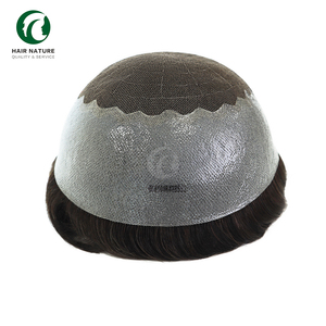 Peluca de Hombre Bella Lace & PU, Natural e Invisible, 100% Densidad, Cabello Remy Indio, Sistema de Reemplazo Capilar, Prótesis Capilares <span class=keywords><strong>para</strong></span> <span class=keywords><strong>Hombres</strong></span> - Product Image 3