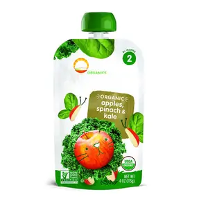 Bolsas de embalaje de alimentos orgánicos para bebés, fabricante personalizado, caño de embalaje