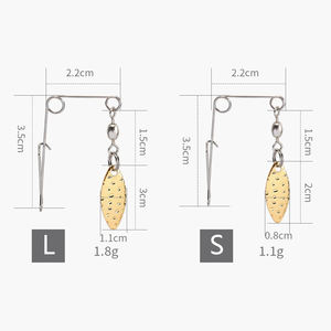 LUSHAZER 10 pz/borsa Spinner lame a forma di salice a cucchiaio parti in metallo per esche da <span class=keywords><strong>pesca</strong></span> accessori di ricambio per Spinnerbait - Product Image 3