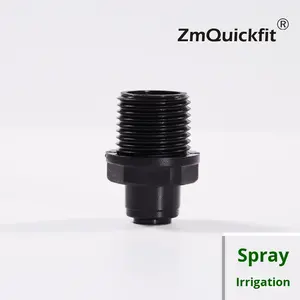 Conector Rápido para Riego por Aspersión, 2 Puntos, Totalmente Negro, Accesorio de Plástico para Purificador de Agua, Equipo de Pulverización - Product Image 3