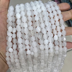 Cuentas Sueltas <span class=keywords><strong>de</strong></span> Calcedonia Coloridas <span class=keywords><strong>de</strong></span> 10-12 mm, Cuentas Ovaladas <span class=keywords><strong>de</strong></span> Forma Irregular para Pulseras, Collares, Bisutería, Accesorios <span class=keywords><strong>de</strong></span> Joyería DIY, Guangzhou - Product Image 4