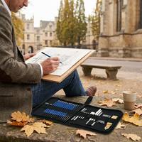 Kit de Dibujo de 33 Piezas, Lápices de Grafito y Carbón, para Artistas Principiantes, Material de Madera Ecológico, Bolsa de Nailon, Herramientas de Arte y Pintura