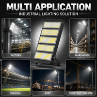Projecteur LED modulaire haute luminosité à 5 panneaux, angle réglable, dissipation thermique robuste, éclairage professionnel pour projets