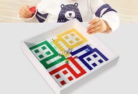 Jeu de Société 2-en-1 Portable en Bois Ludo Serpents et Échelles Stratégie Moderne pour Famille & Salon en Voyage
