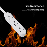 Prise à 45 degrés avec câble d'extension standard Multi Plug Portable Ultra-Mini Design Power Strip