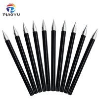 Piaoyu 8mm 10 pièces/sac Flèches sans plumes en acier noir pour la chasse en extérieur