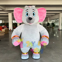 Traje de Mascota de elefante inflable para adultos, traje inflable con forma de Animal lindo de dibujos animados para caminar gigante para eventos
