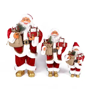 12英寸18ich 24英寸红色手工圣诞老人配金靴圣诞假日家庭装饰品和收藏品