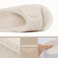 Chaussons d'intérieur pour femme, style coréen, à bout ouvert, respirants, légers, en suède, avec doublure en polaire Teddy, adhésion à froid, avec support de voûte plantaire en plastique