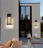 Applique murale en aluminium noir étanche Ip65, Design moderne, luminaire décoratif d'intérieur, idéal pour un jardin ou un coin de jardin