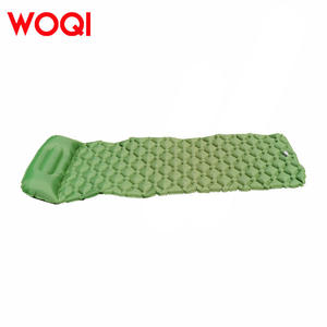Colchoneta Inflable Portátil Woqi para Camping, Rectangular Verde, Colchón de Aire Individual con Almohada, Ligera, para Dormir al Aire Libre - Product Image 1