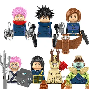 Anime Series Jujutsu Kaisen Itadori Yuji Fushiguro Megumi Hua Yu Leaky coral ABS Building Blocks Figures Children Toys KF6179