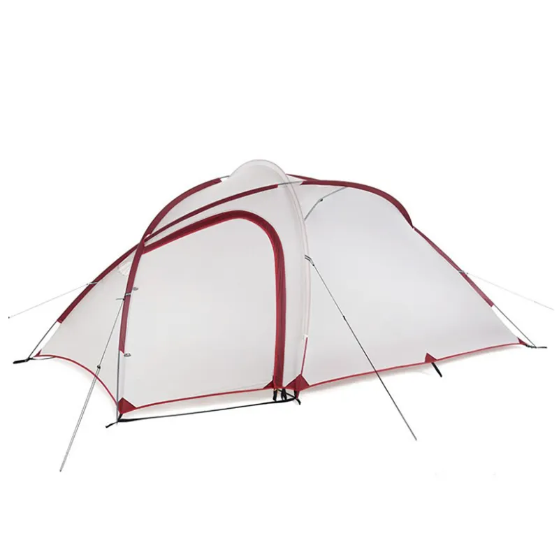 Hochwertige benutzer definierte Nylon Stoff Camping Zelt Doppels chicht Outdoor Camping Zelte zum Wandern Wasserdicht Familien zelt Camping