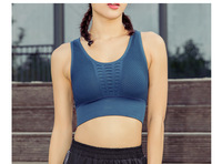Soutien-gorge de sport dos nageur pour femme, avec découpe en maille, respirant, idéal pour la gym, le yoga et l'entraînement