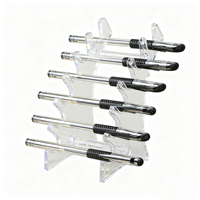 Porte-stylos autoportant en plastique transparent moderne, support pour crayons à sourcils, présentoir cosmétique, montage facile pour la papeterie