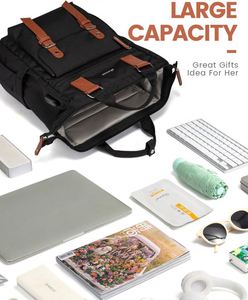 Muestra gratuita: Mochila duradera e impermeable para portátil con carga USB para estudiantes universitarios con gran capacidad - Product Image 4